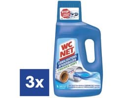 WC Net - Afvoerbuizen reiniger - Marine Frisheid - 1000ml x 3