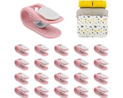 20 stuk - Dekbedclips - dekbedovertrekclips - Anti-slip Dekbedovertrek Clips - Herbruikbare - Zonder Naaien Clips voor Dekbed en Dekbedovertrek - Roze — afbeelding 1
