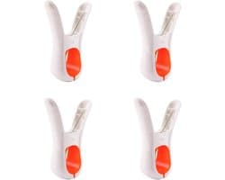 Handdoekklemmen - Wasknijpers - Kleding Drogen - Sterke Grip - 4 Stuks - Oranje