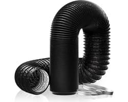Afvoerslang - Ventilatieslang Flexibel - Mobiele Airco - Hittebestendig Materiaal - 2.5 Meter - Zwart