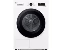 LG RHX1009NWK warmtepompdroger 9 kg met zelfreinigende condensor voor blijvend optimale prestaties, Sensor Dry voor nauwkeurig en zuinig drogen, Dual Lint Filter voor betere pluisopvang, ThinQ slimme bediening en energiezuinige warmtepomptechnologie