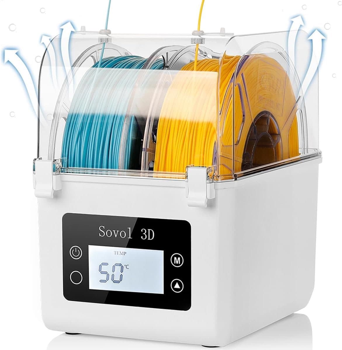 Filament Droger - Droogbox - 3D Printen - Grote Capaciteit - 2 Rollen - Wit — afbeelding 1
