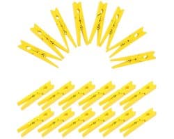 Dailygoods- Bamboe Wasknijpers 30 Stuks - Duurzaam Hout - Kleine Wasknijpers - Wasknijpermandje - Wasknijpers Kunststof - Lichtgewicht en Praktisch Ontwerp