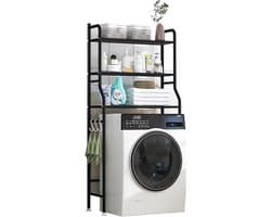 Laundry Room Organization,laundry Room Storage Rack,space Saving Bathroom Storage,metal Storage Shelves,over Washing Machine Storage,3tier Shelf,Suitable For Kitchen, Balcony, Laundry Room(Black)