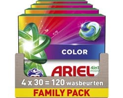 Ariel 4in1 Wasmiddel Pods Kleur - 4 x 30 Wasbeurten