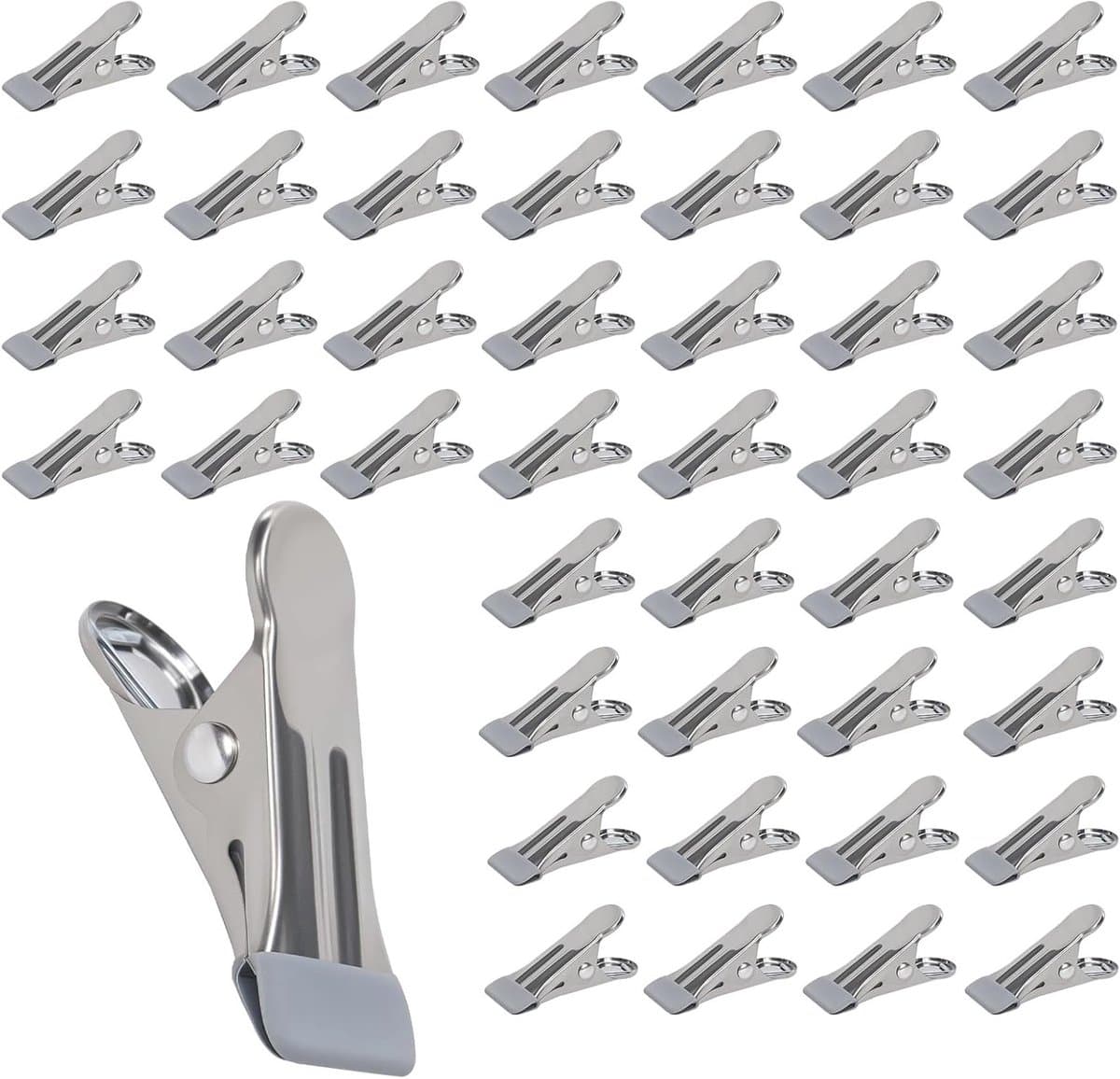 100 RVS Wasknijpers met Plastic Coating, Duurzaam en Roestvrij, Ideaal voor Was en Huishoudelijk Gebruik — afbeelding 1