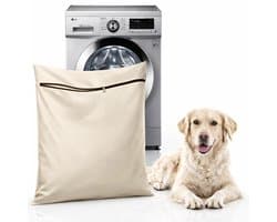 Ultiluxe® Waszak voor Huisdieren - Pet Laundry Bag voor Wasmachine - Waszak voor Dierenhaar - 60 x 70 cm - Met Ritssluiting - Beschermend - Beige