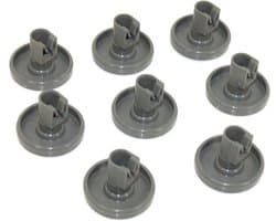 Vaatwasser Wieltjes - Onderste Mand Wielen - Reparatie Huishoudelijk - Origineel Onderdeel - 8 Stuks - Wit