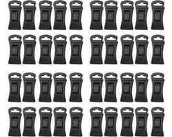 Wasknijpers - Kledingclips - Kleding Ophangen - Antislip Ontwerp - 40 Stuks - Zwart