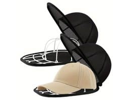 Cap Washer - 2x zwart - Waszak voor Petten - met 2x wit wasframes - Vormbehoud - houder - Pet Wassen - Universeel Maat - Dames en Heren - waszakken voor baseballcaps - 35x23x13cm — afbeelding 1