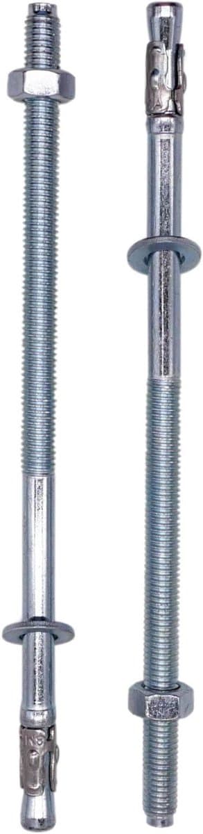 Wigankers M8 - Metalen pluggen - Stevig bevestigen - Verzinkt staal - 180 mm lengte - Zilverkleurig — afbeelding 1