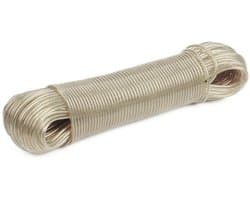 Dailygoody - Waslijn - PVC waslijn - UV-bestendig en weerbestendig - Transparant - 50 meter lange waslijn - Perfect voor huishouden en camping - Ideaa...