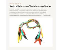 Dailygoods - Krokodilklemmen - Testklemmen - Sterke elasticiteit - Rood Zwart Wit Geel Groen - Dubbelzijdige klemmen - Geschikt voor testen - Klemmen...