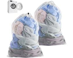 Dailygoods- Waszakken Groot - 2 Stuks - Ademend Mesh - Herbruikbaar