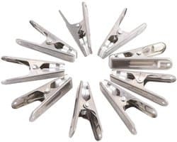 Dailygoods- Wasknijpers 20 Stuks - Roestvrij Staal - Kleding Clips - Sterke Klemkracht - Handzaam Ontwerp - Voor Ondergoed en Wasgoed - Kledingclips