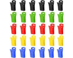 30 stuks sokkenklemmen voor wasmachine en droger sokkenclips met haak sokkenhouder wasmachine sokkenclip direct in de lade 5 kleuren