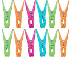Kledingklemmen - Wasknijpers - Kleding Drogen - Sterke Klemkracht - 12 stuks - Gemengde Kleur