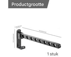 Ynkkvre-Opvouwbare Kledinghaak – Roestvrij Staal – Max. 7 kg – Klapbaar, Waterbestendig en Duurzaam – Voor Badkamer, Keuken en Balkon