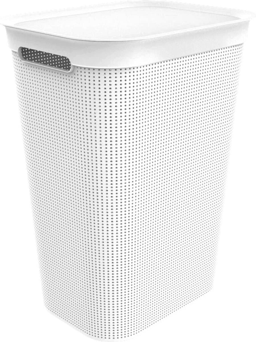 Rotho Wasmand - 50 liter - met afneembaar klapdeksel - wit — afbeelding 1
