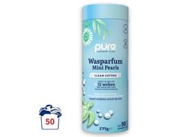 Pure Laundry Club Wasparfum Mini Pearls - Clean Cotton - 50 Wasbeurten - Luxe Geurbooster - Tot 12 Weken Frisse Was - 100% Plasticvrij, Natuurlijk & Vegan Wasparels - Geurparels Wasmachine — afbeelding 1