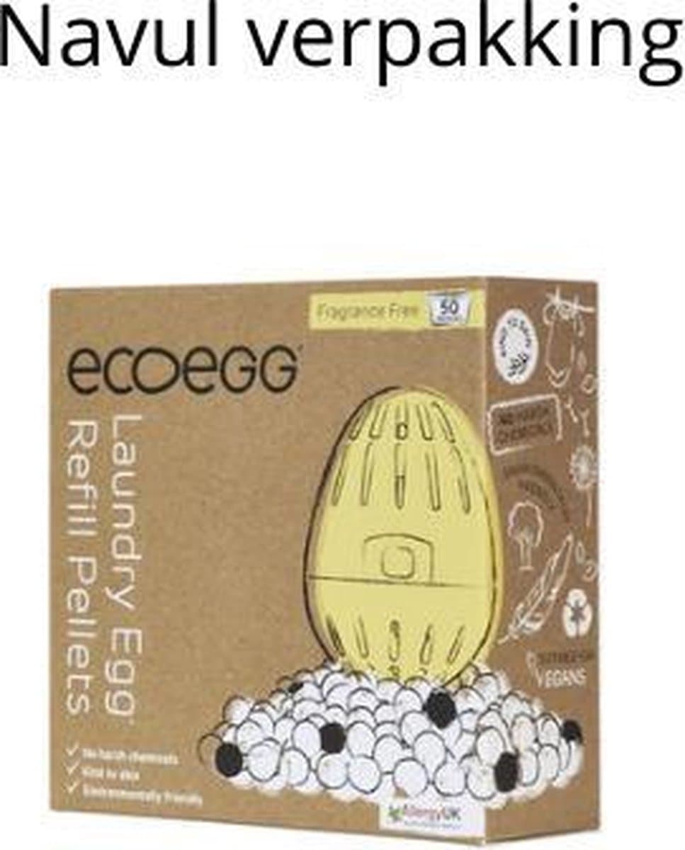 EcoEgg - Navul Eco-egg - Refill Ecoegg - Vegan - Zuinig wassen - Milieuvriendelijk wassen - Propere eco wassen - 50 x goedkoop wassen — afbeelding 1