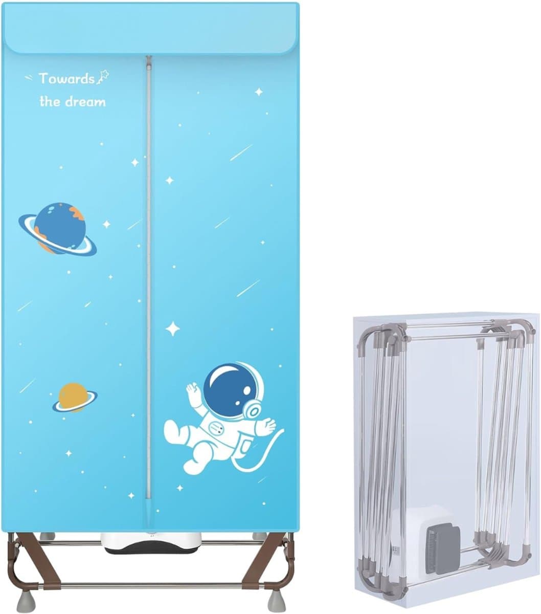 Aurixi® Elektrisch Droogrek - Droogrek - Droogrek Elektrisch - 170cm Hoog - 1500W- Lichtblauw - 80 cmx 47 cm x 170 cm — afbeelding 1
