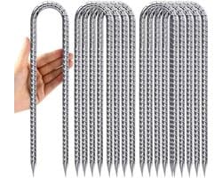 Grondankers - Tentpennen Haringen - Kamperen Tuinieren - Verzinkte Coating - 30 cm Lengte - Zilver