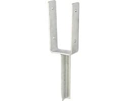U-paaldrager Betonanker - Paalhouder T-ijzer - Hout Beschermen - Verlengt Levensduur - 91 mm Breed