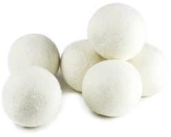 JeiibrZui Droogballen van wol - Droogballen voor sneller en zachter drogen van kleding - Pak van 6 - Geschikt voor lichtgekleurde kleding, wit