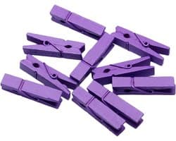 50x Mini Houten Knijpers 3,5 cm - Decoratieve Klemmen voor Foto's, Kaarten en Knutselwerk
