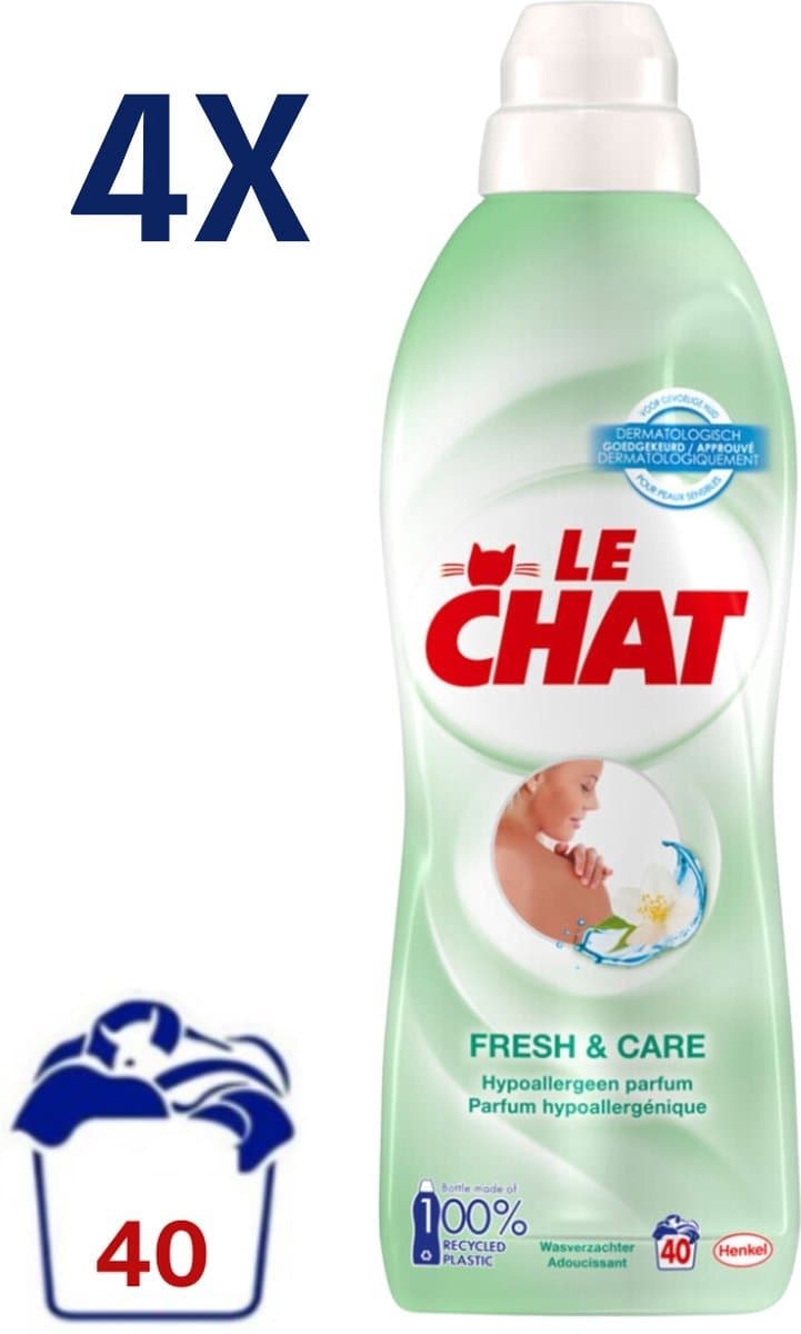 (4x) Le Chat Fresh & Care Wasverzachter - 880 ml (40 wasbeurten) — afbeelding 1