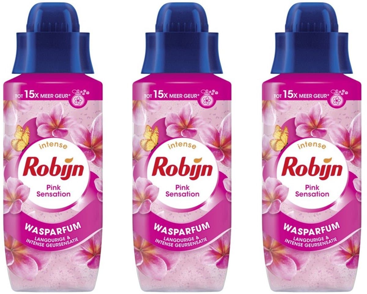 Robijn Wasparfum - Pink Sensation - 3 x 342 ml Voordeelverpakking — afbeelding 1