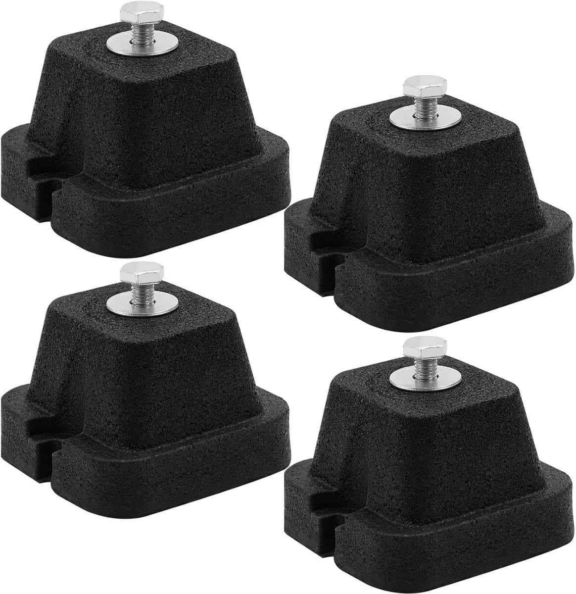 Rubberen Dempers - Antivibratie Voeten - Apparaten Stabiliseren - Effectieve Trillingsdemping - 4 Stuks - Zwart — afbeelding 1