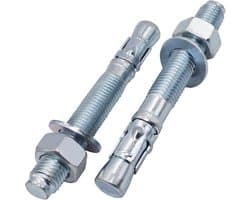 4x Verzinkte Wigankers M20 x 160 mm - Sterke Betonankers en Metselankers voor zware bevestiging