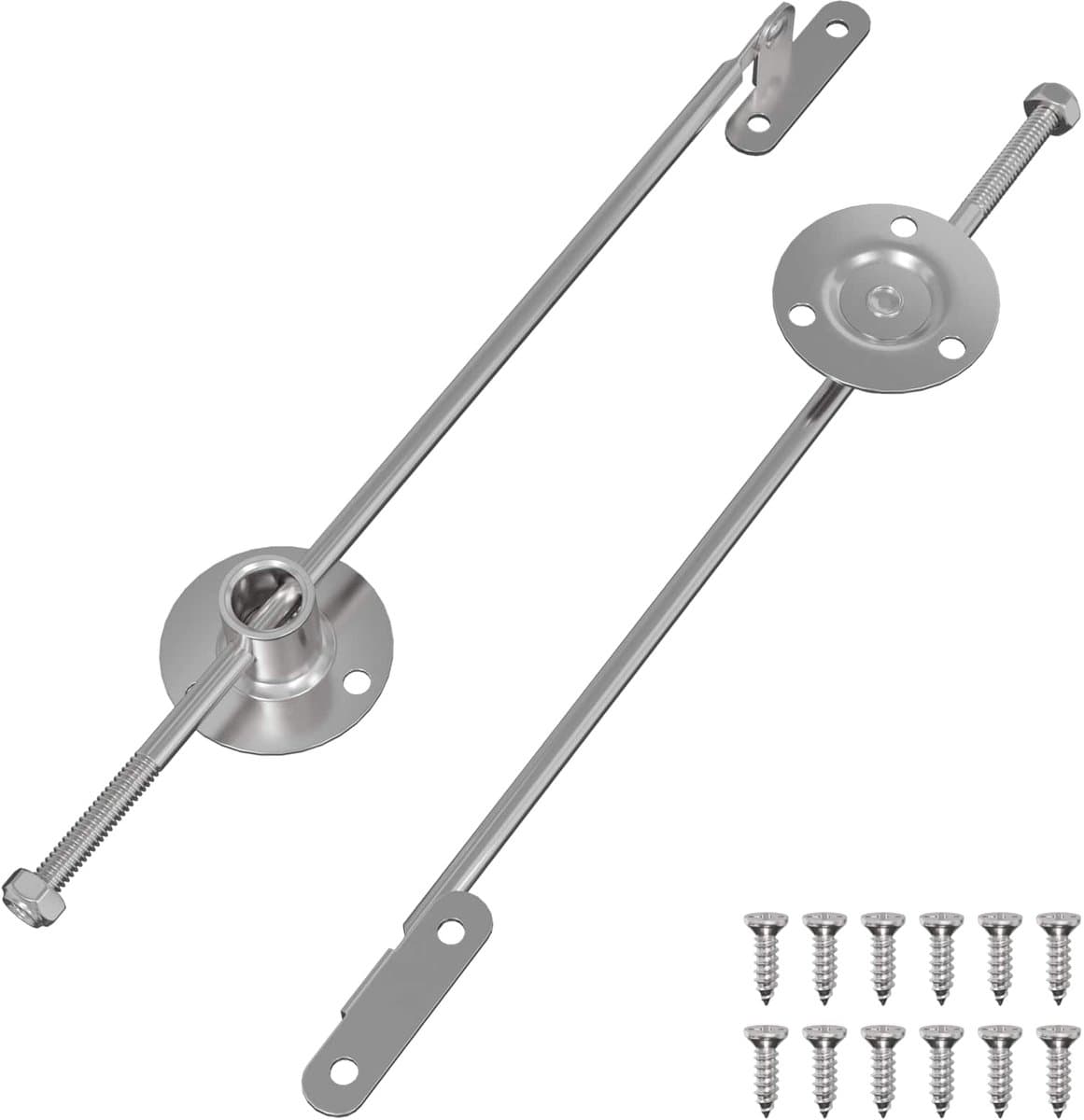 vidaXL - Trekkant-hengsel - 2 - pcs - Zilver - 190 - mm - IJzer — afbeelding 1