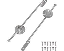 vidaXL - Trekkant-hengsel - 2 - pcs - Zilver - 190 - mm - IJzer — afbeelding 1