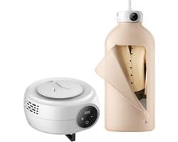 Draagbare Wasdroger 600 W – Waslijn met Droogtas, PTC Verwarmingselement en LED-display, Compacte Mini-droger met 5-uur timer, ideaal voor appartementen, studentenhuizen, campers of hotels