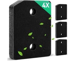 4 Stuks - Droogfilters geschikt voor Miele T1 - Droger Basisfilter - Droger Warmtepompdroger Filter - Sokkelfilter - Warmtewisselaar Sponsfilter - Pluisfilter voor Condensdroger - 210x155x30 mm - Zwart - Geschikt voor Droger Miele