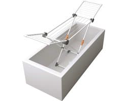 Famanu - Wasdroger Basic Mint (staand droogrek inklapbaar, droger voor badkamer + balkon, drooglengte 11 m, wasrek met waslijn)