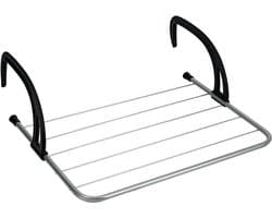 Tomado - Droogrek Favonio voor radiator, deur, balustrade of balkon - 3 meter drooglengte - Zilvergrijs