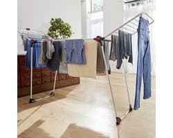 Inklapbaar Droogrek Universeel – Laundry Drying Rack - Wasrek voor in de Badkamer/Tuin/Slaapkamer/Balkon – Duurzam 57 x 9 x 124 cm; 5.55 kg