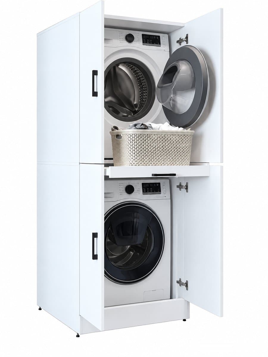 Roomart DORA-I Wasmachine Ombouwkast 70x186 cm - Wit — afbeelding 1