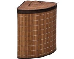 HOMCOM Wasmand Bamboe 38L x 38B x 57H cm Bruin
