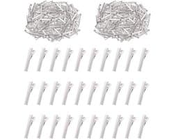200x Metalen Krokodillenspeldjes 3,2 cm - Platte Haarclips voor Haarstyling & DIY Accessoires