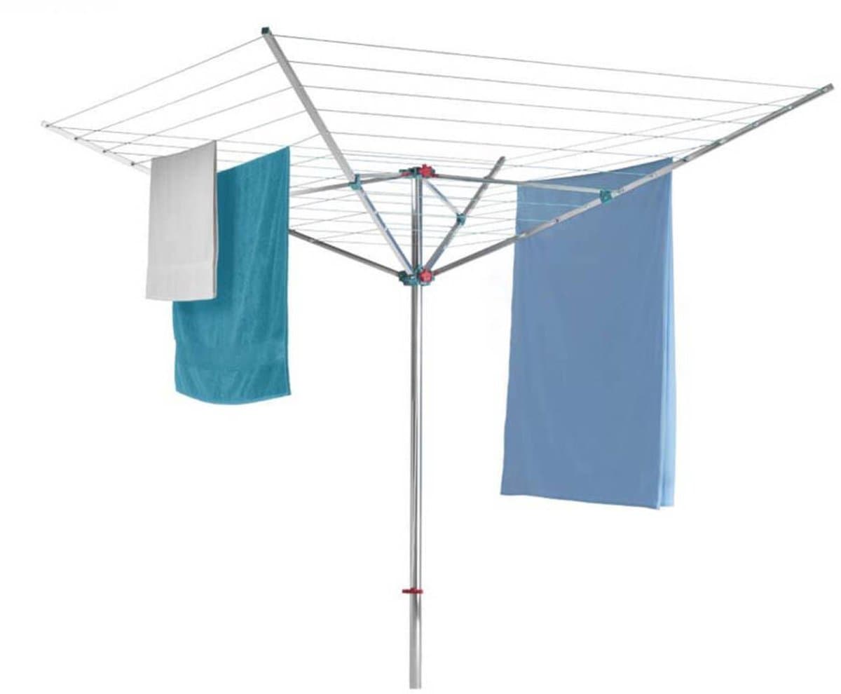Metaltex - Droogmolen Meteor - met Grondanker - 60 meter drooglengte - Aluminium — afbeelding 1
