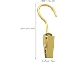 5 stuks wasknijpers met haken - aluminiumlegering - gouden hoeklemmen voor sjaals, laarzen en hoeden
