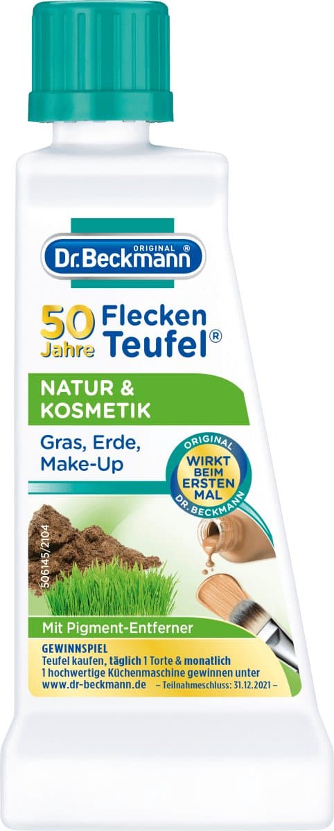 Dr. Beckmann Vloeibare Vlekkenverwijder - Vlekkenverwijder voor cosmetica, gras en modder - 50 ml — afbeelding 1