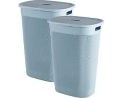 Curver Filo Wasmand met deksel 55L - 2 stuks - Blauw