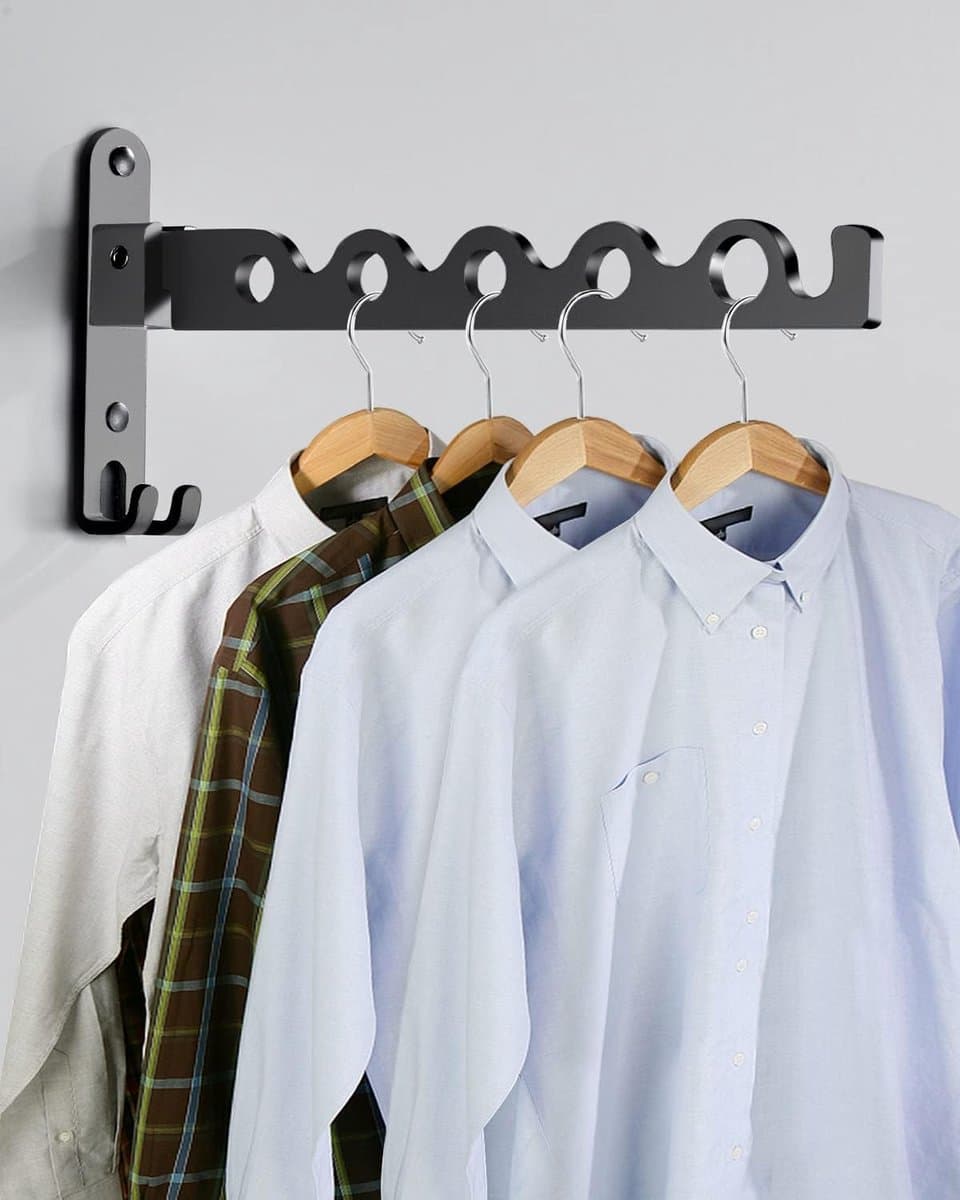 Equivera Wanddroogrek - Wanddroogrek Inklapbaar - Droogrek - Wand Droogrek - Wasrek Hangend - Schuifbaar — afbeelding 1