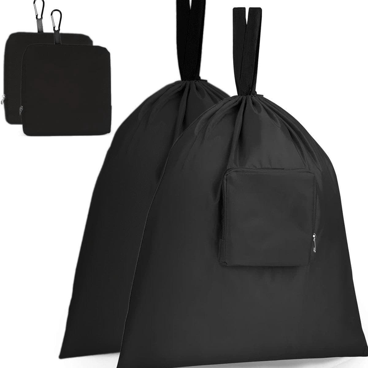 Solidchoice- Waszakken Opvouwbaar - 2 Stuks - Duurzaam Oxford Doek - Lichtgewicht - Reiswaszak - Afmetingen 51 x 57 cm - Waszak — afbeelding 1